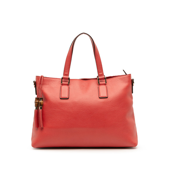 Pre-Loved Gucci Leather Bamboo Tassel Satchel - Picture 1 of 10